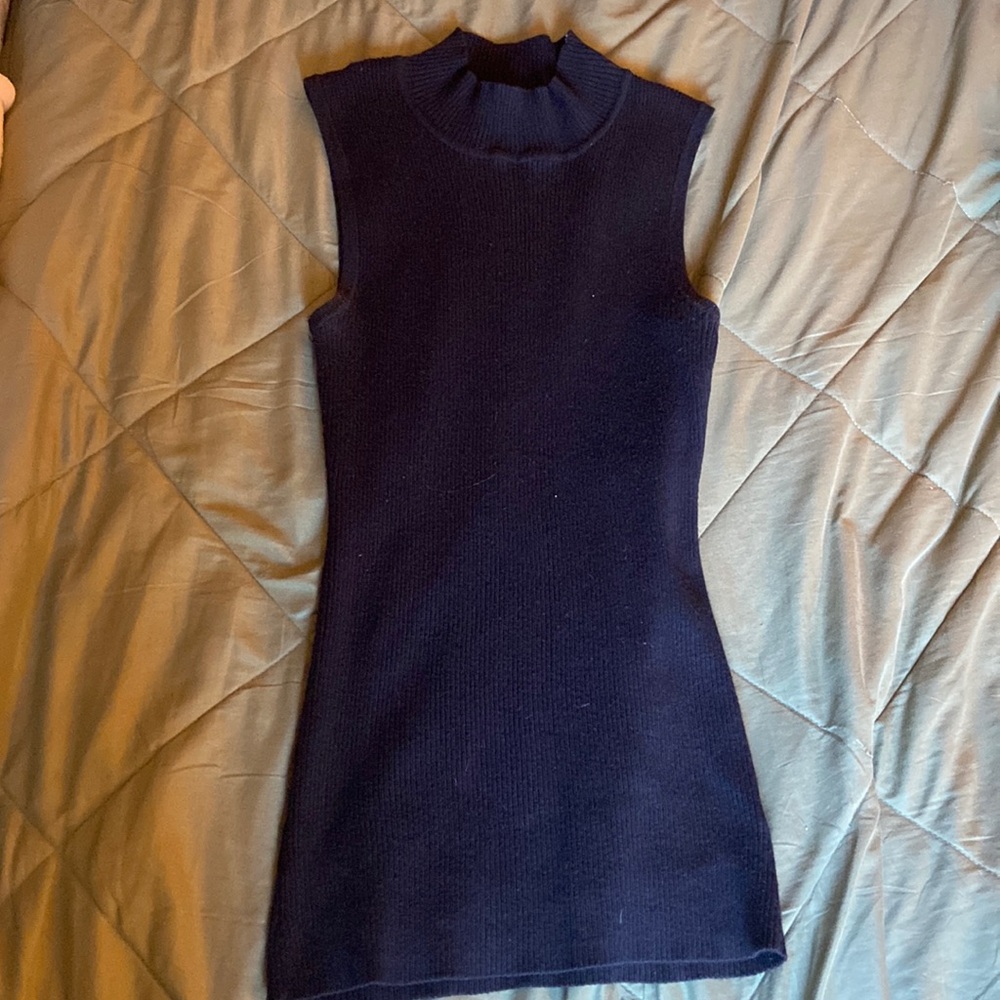 Black Knit Mock Turtleneck